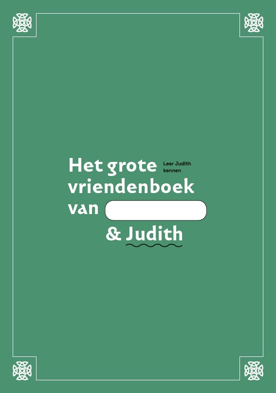 Judith - vriendenboekje - kaft