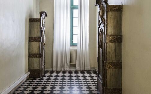 Sint-Pietersabdij kamer met mozaïek vloer